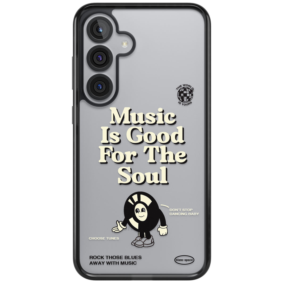 Music Is Good For The Soul Samsung S25 Plus / Samsung S26 / Samsung S26 Plus Impact Black Phone Case front