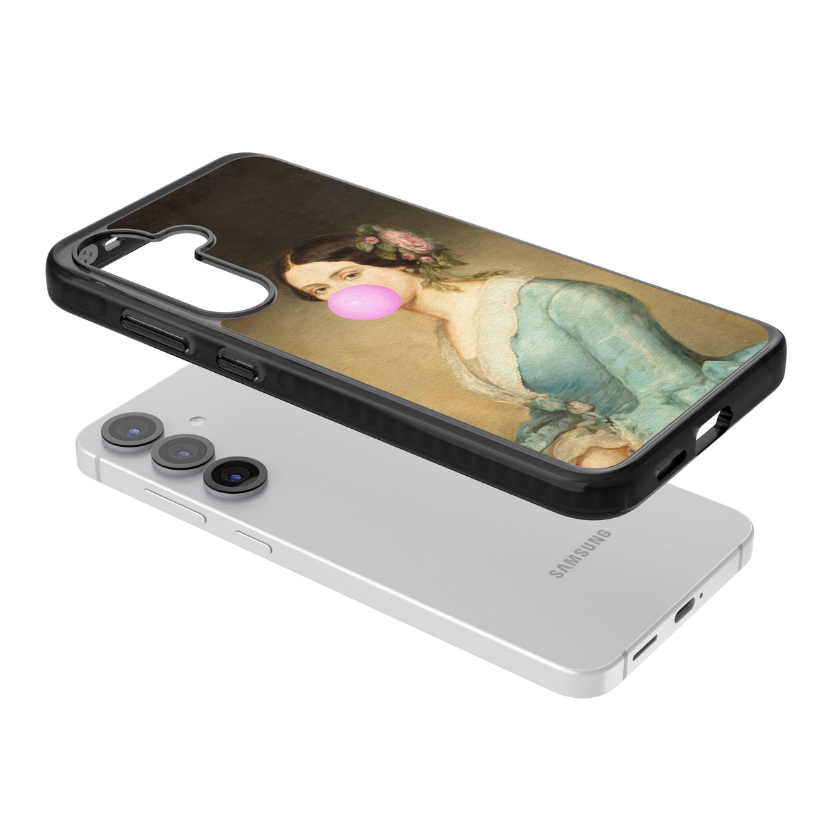 Duchess Bubble Samsung S25 / Samsung S25 Plus / Samsung S26 / Samsung S26 Plus Impact Black Phone Case angled