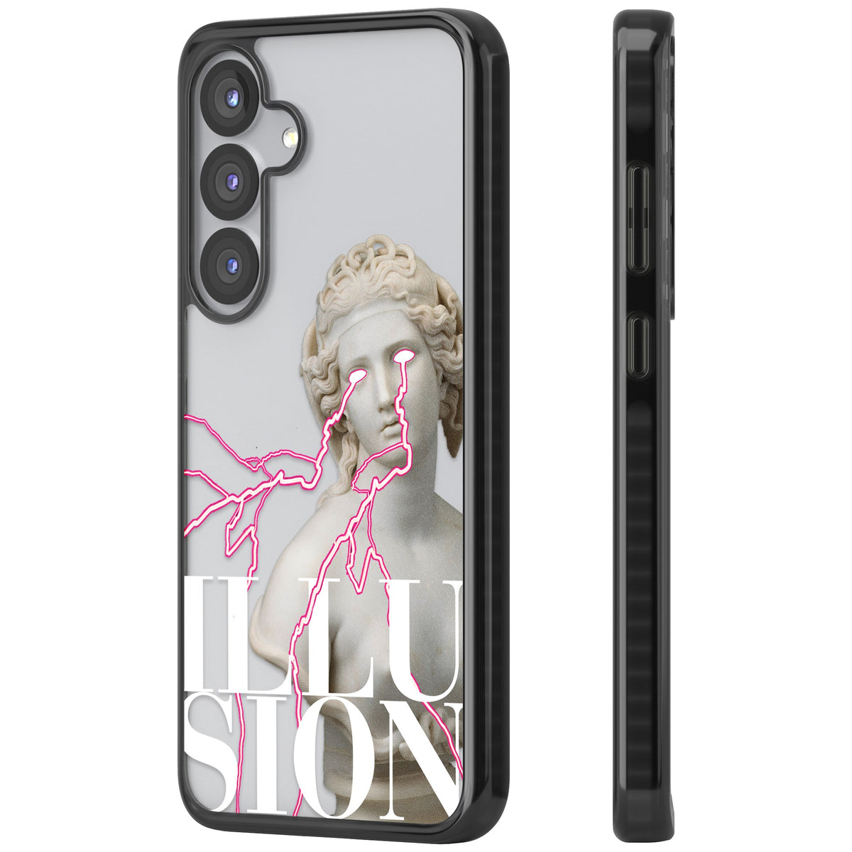 Illusion Samsung S25 / Samsung S25 Plus / Samsung S26 / Samsung S26 Plus Impact Black Phone Case side
