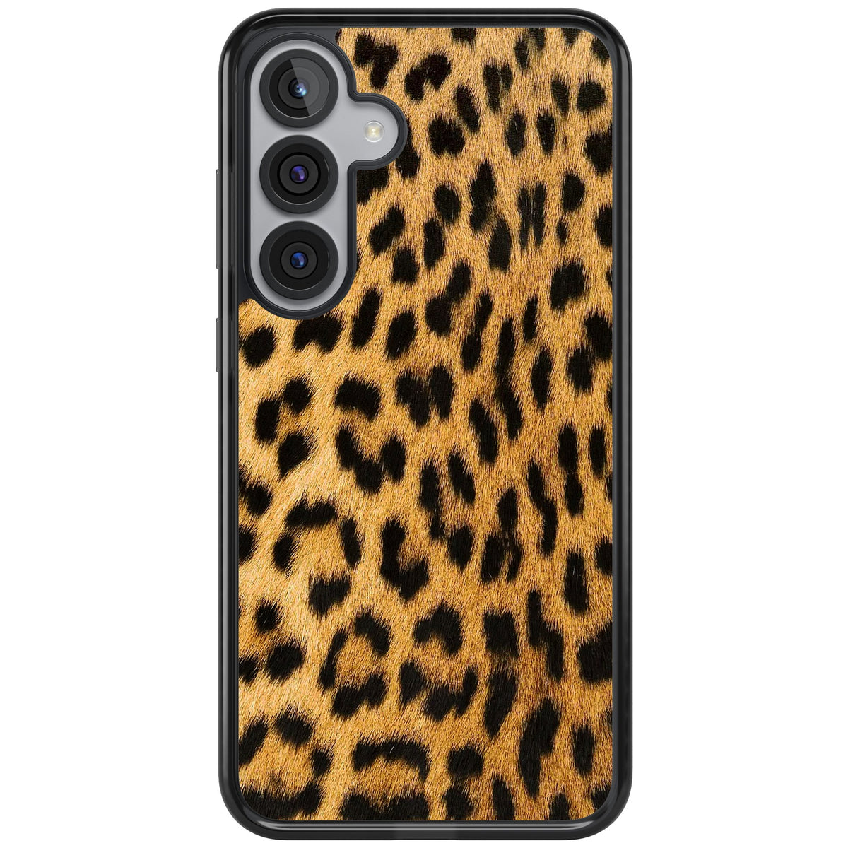 Savannah Leopard Samsung S25 Plus / Samsung S26 / Samsung S26 Plus Impact Black Phone Case front