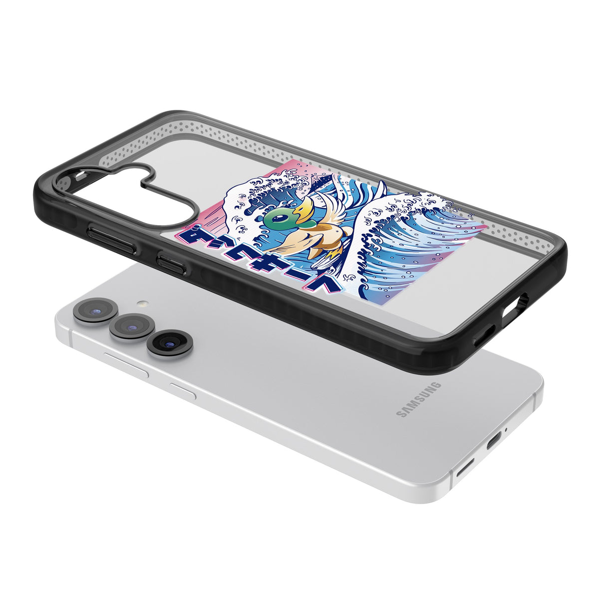 Duck Surf Samsung S25 / Samsung S25 Plus / Samsung S26 / Samsung S26 Plus Impact Black Phone Case angled