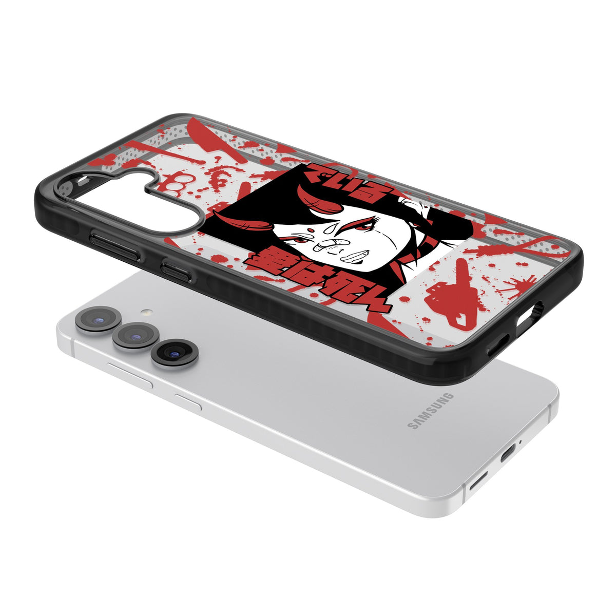 She's a Devil Samsung S25 / Samsung S25 Plus / Samsung S26 / Samsung S26 Plus Impact Black Phone Case angled