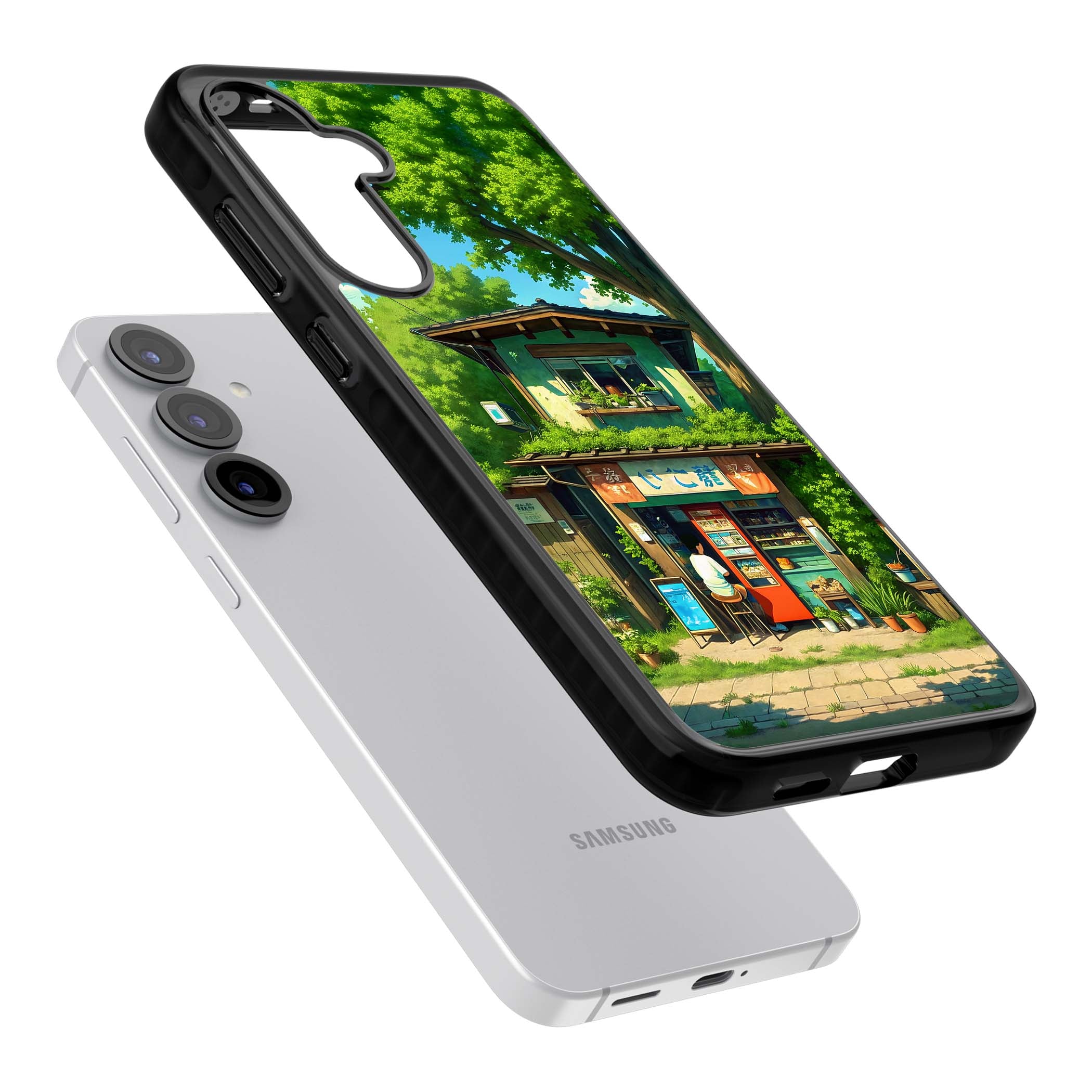 Countryside Kiosk for her iPhone case | Black Impact case for Samsung Galaxy S25, Samsung Galaxy S25 Plus
