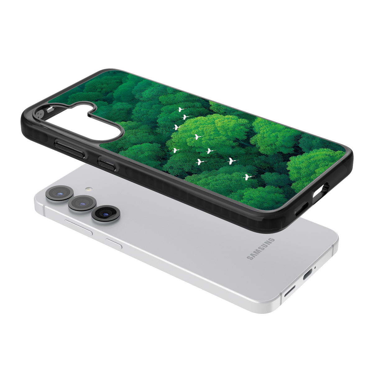 Grove Migration Samsung S25 / Samsung S25 Plus / Samsung S26 / Samsung S26 Plus Impact Black Phone Case angled