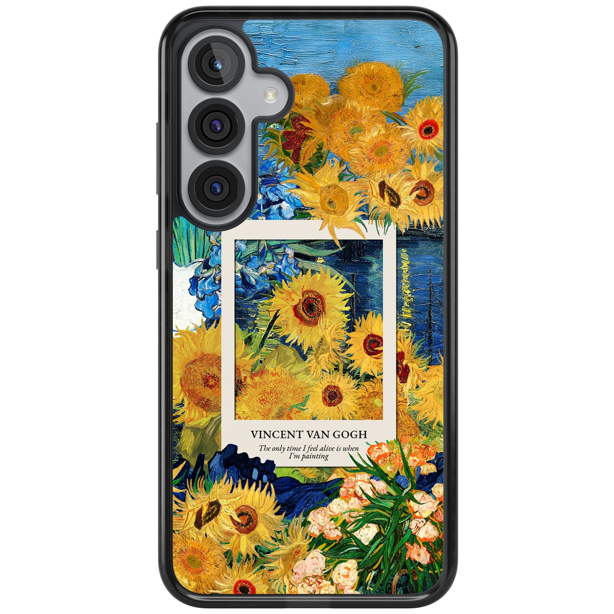 Van Gogh Sunflowers Samsung S25 Plus / Samsung S26 / Samsung S26 Plus Impact Black Phone Case front