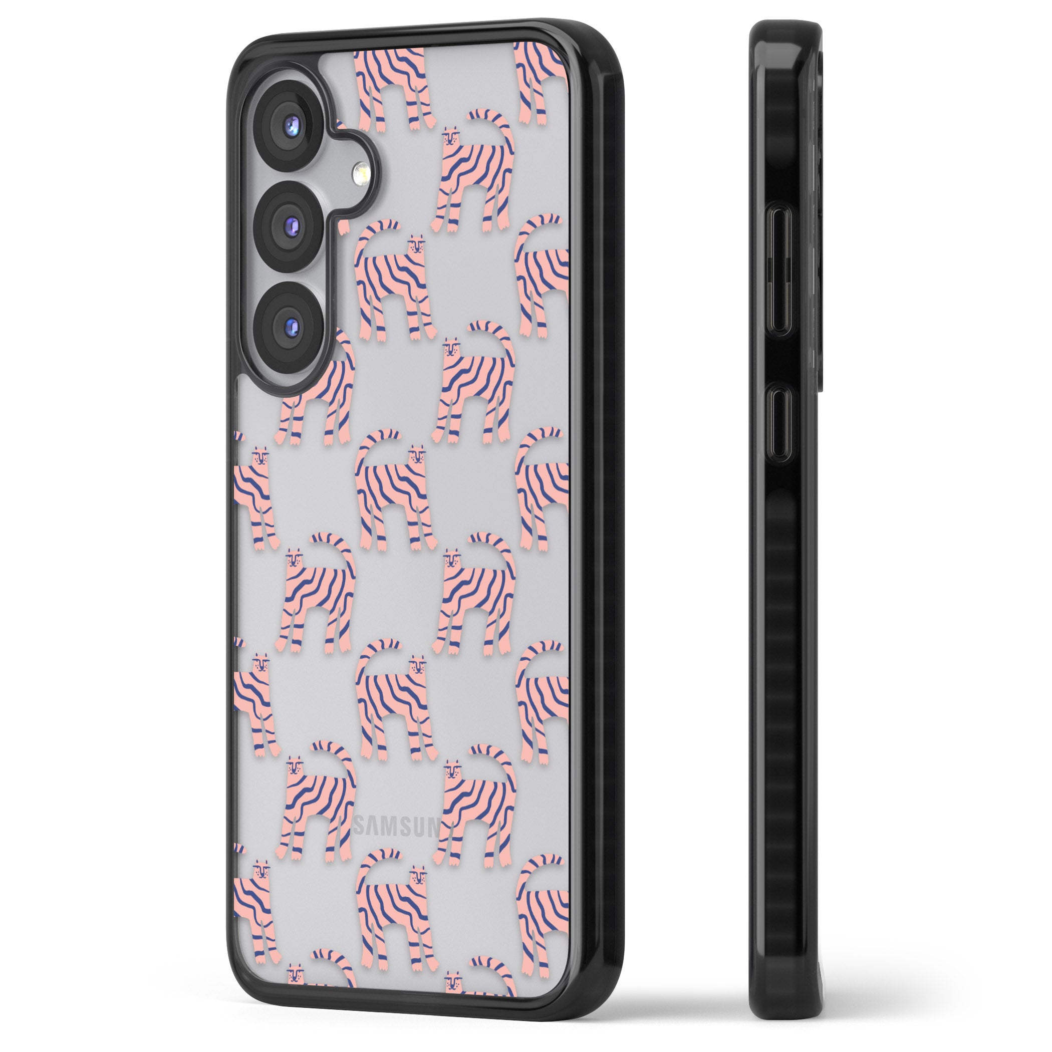 Pink And Blue Cat Pattern