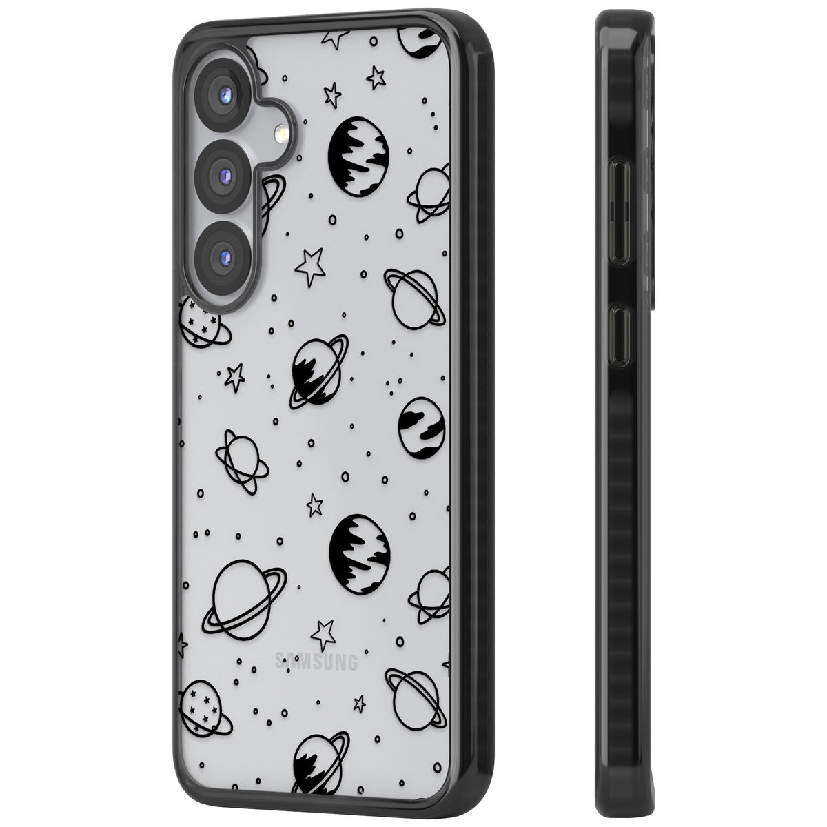 Black Cosmic Samsung S25 / Samsung S25 Plus / Samsung S26 / Samsung S26 Plus Impact Black Phone Case side