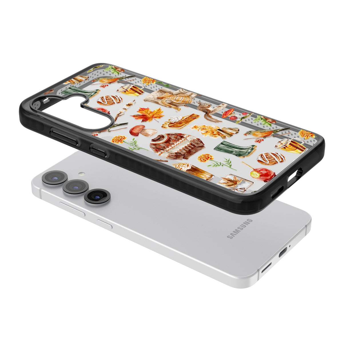 Autumn Anthology Samsung S25 / Samsung S25 Plus / Samsung S26 / Samsung S26 Plus Impact Black Phone Case angled