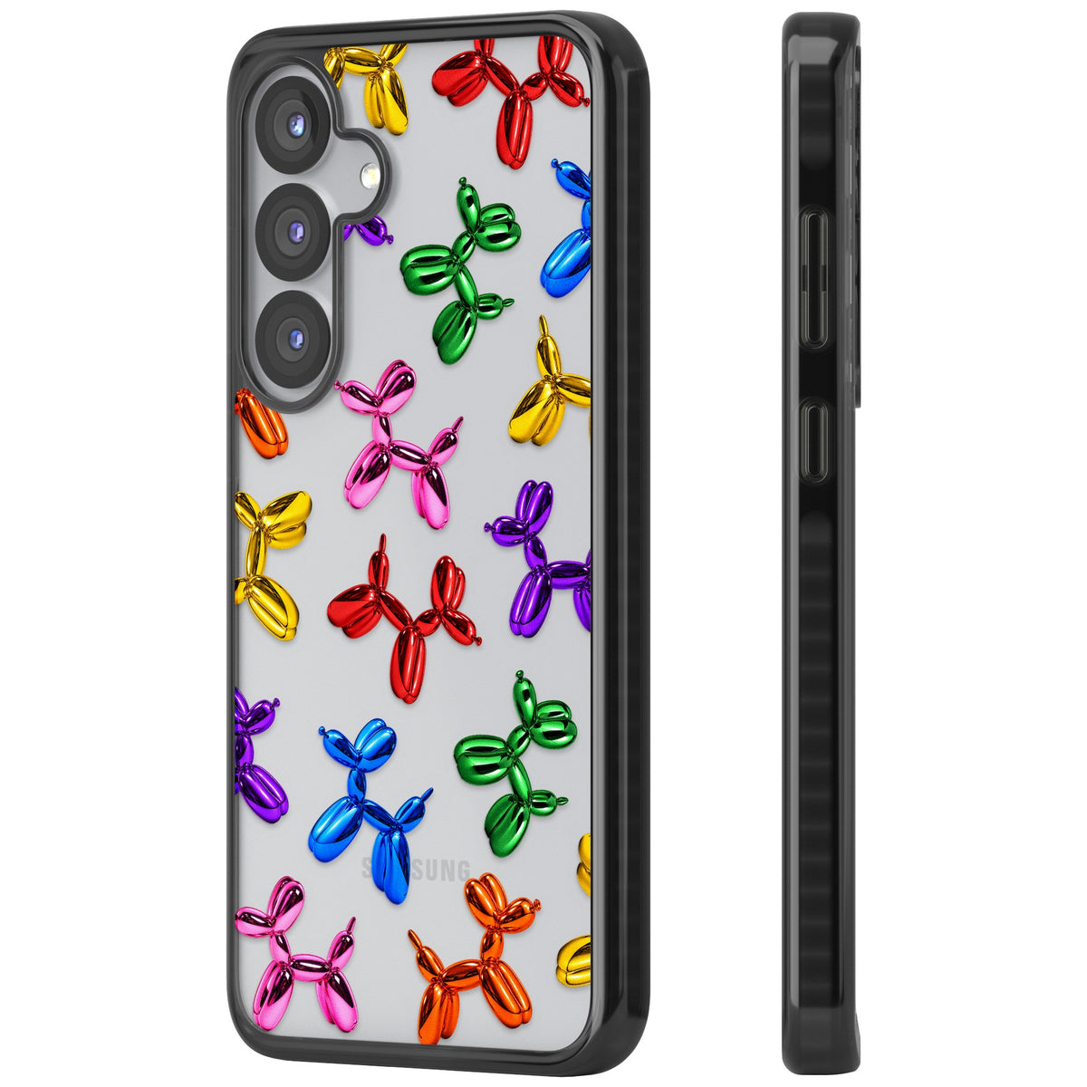 Balloon Dogs Samsung S25 / Samsung S25 Plus / Samsung S26 / Samsung S26 Plus Impact Black Phone Case side