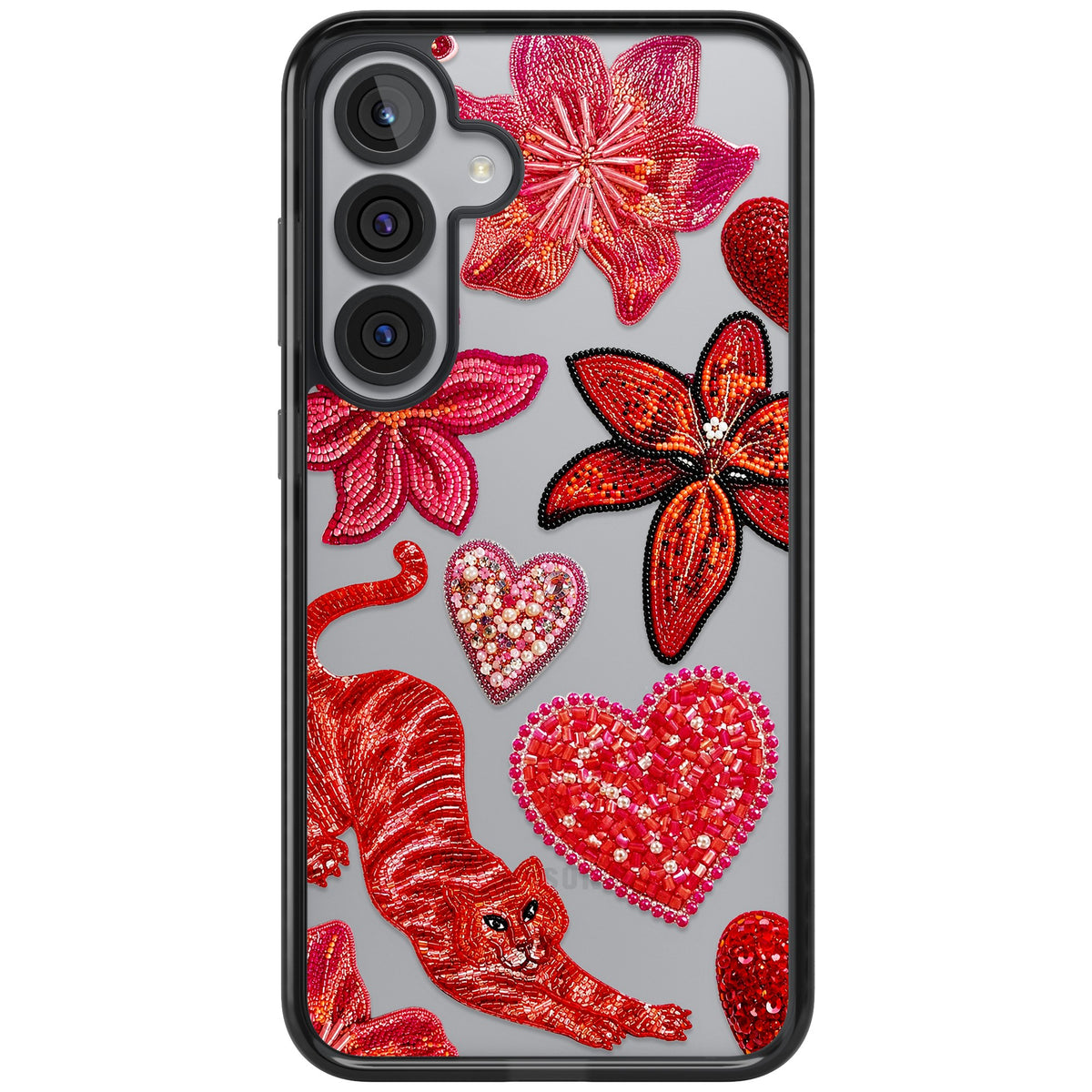 Beaded Boho Samsung S25 Plus / Samsung S26 / Samsung S26 Plus Impact Black Phone Case front