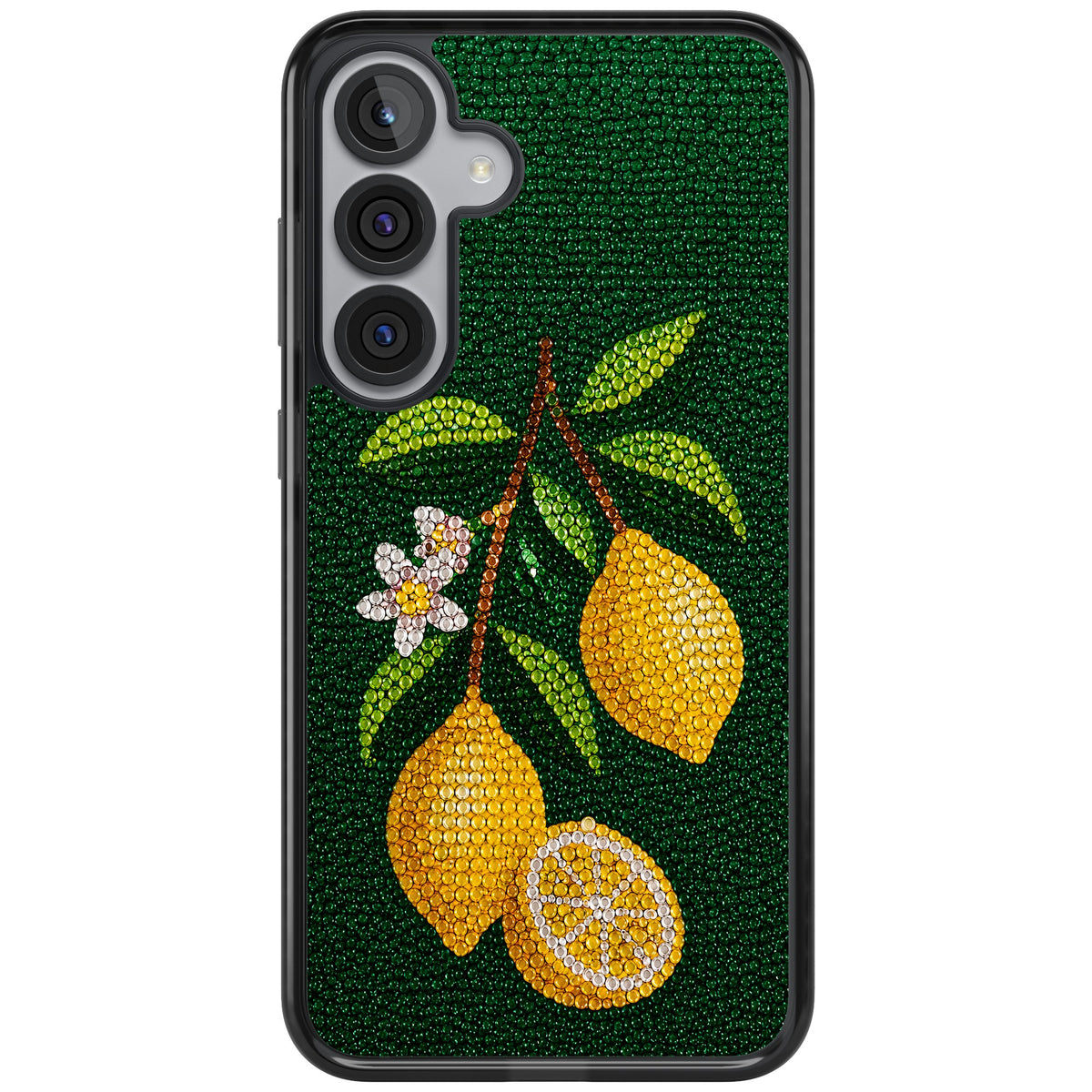 Beaded Lemons Samsung S25 Plus / Samsung S26 / Samsung S26 Plus Impact Black Phone Case front