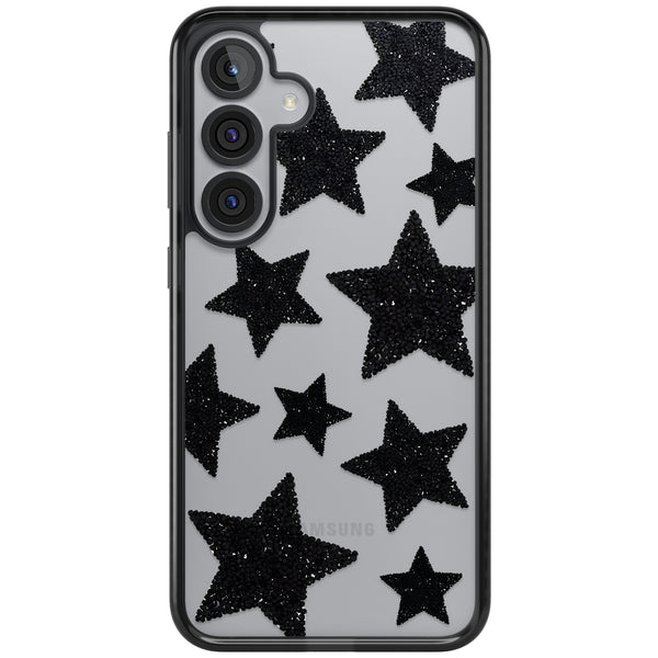 Beaded Black Stars