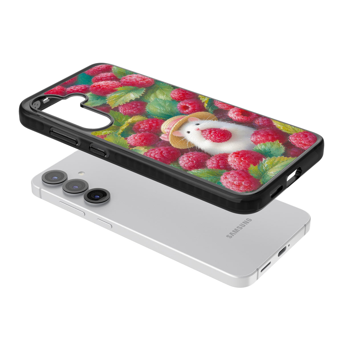 Berry Forager Samsung S25 / Samsung S25 Plus / Samsung S26 / Samsung S26 Plus Impact Black Phone Case angled