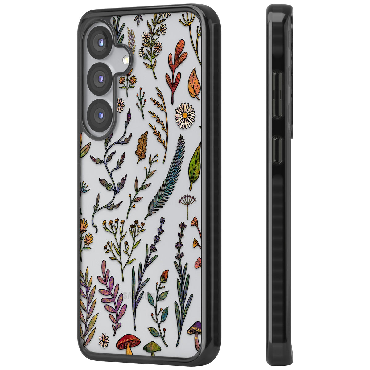 Autumn Wildflowers Samsung S25 / Samsung S25 Plus / Samsung S26 / Samsung S26 Plus Impact Black Phone Case side