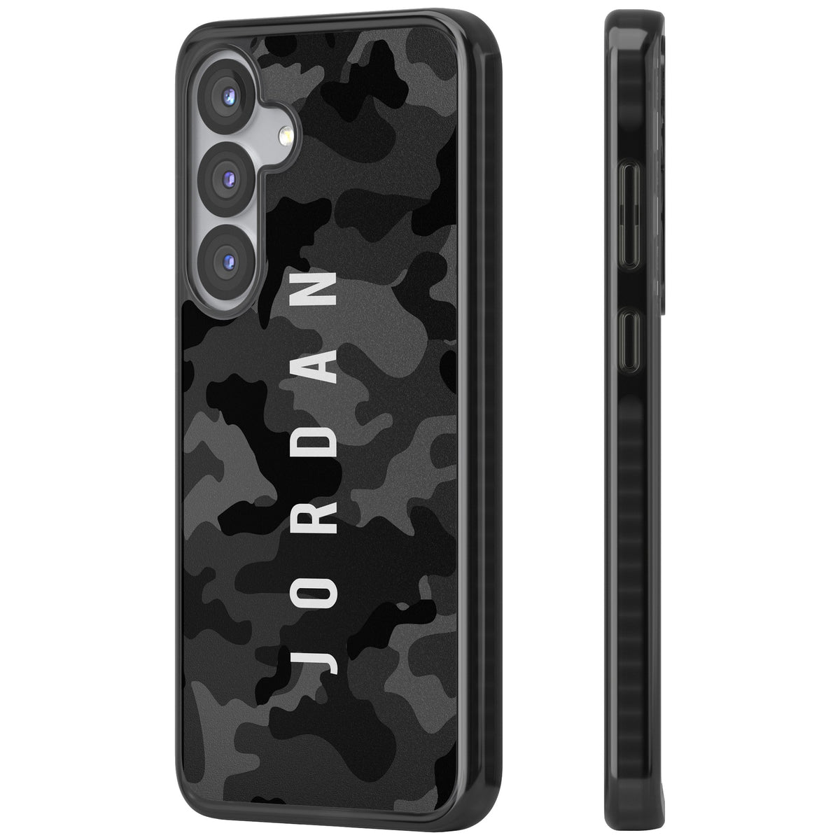 Personalised Urban Camo Samsung S25 / Samsung S25 Plus / Samsung S26 / Samsung S26 Plus Impact Black Phone Case side