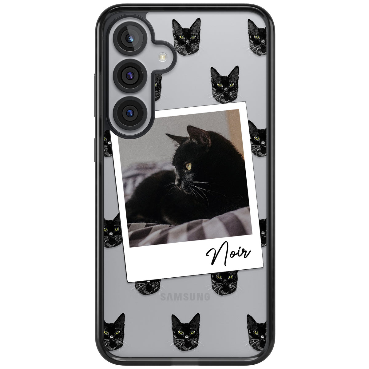 Personalised Bombay Cat Photo Samsung S25 Plus / Samsung S26 / Samsung S26 Plus Impact Black Phone Case front
