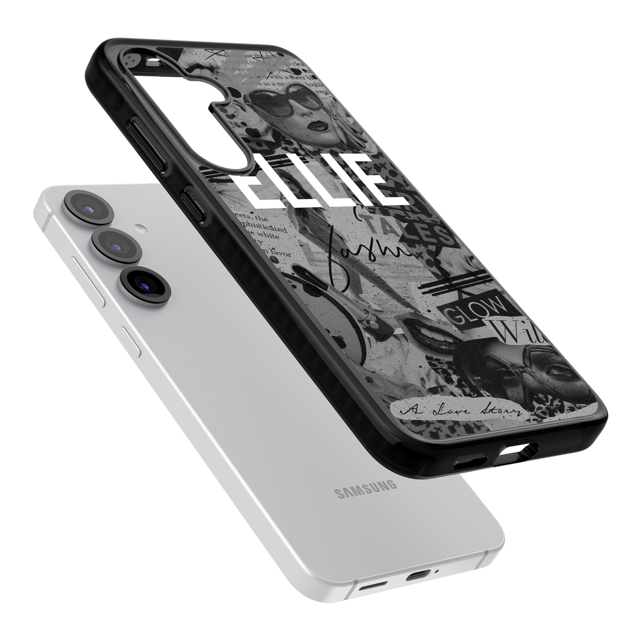 Personalised Grey Scale Vintage Collage