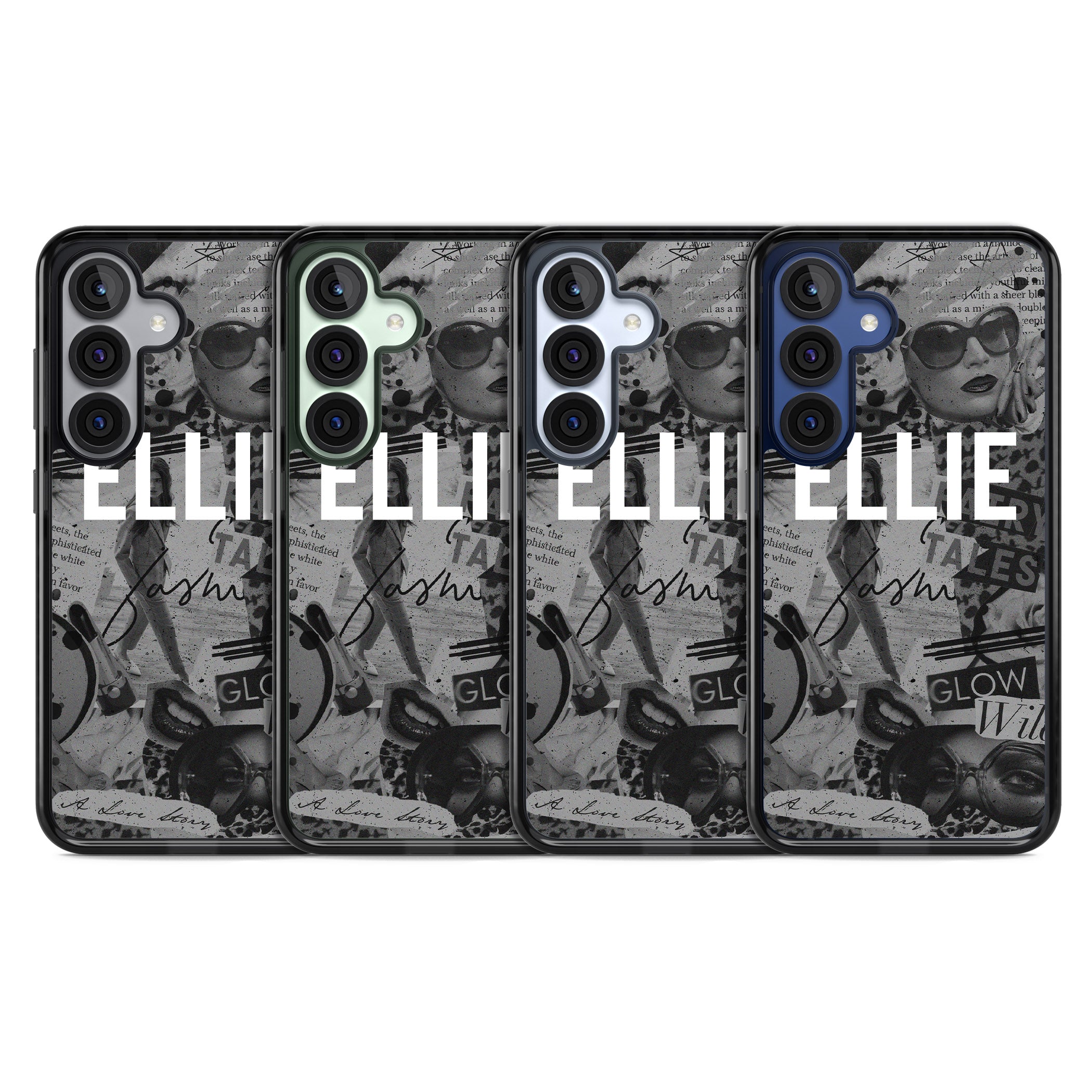 Personalised Grey Scale Vintage Collage