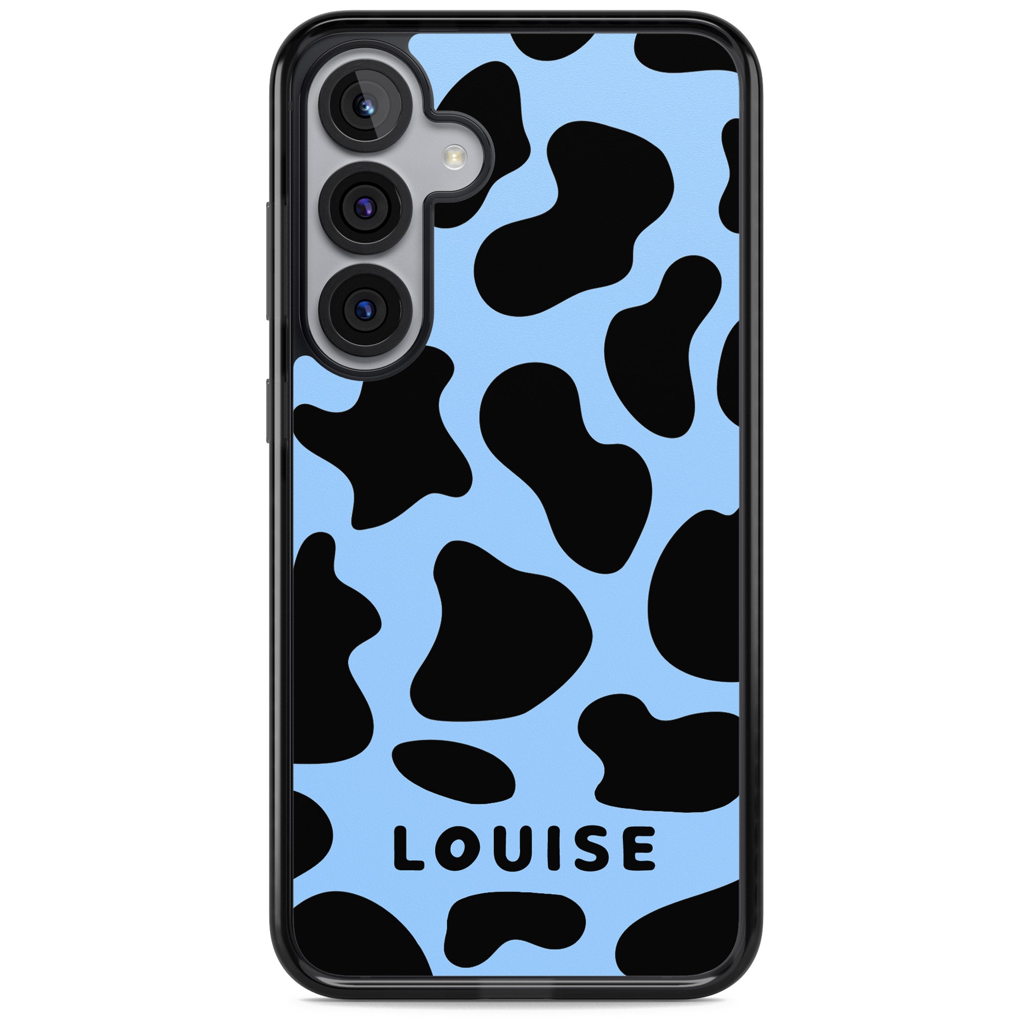 Personalised Blue And Black Cow Print