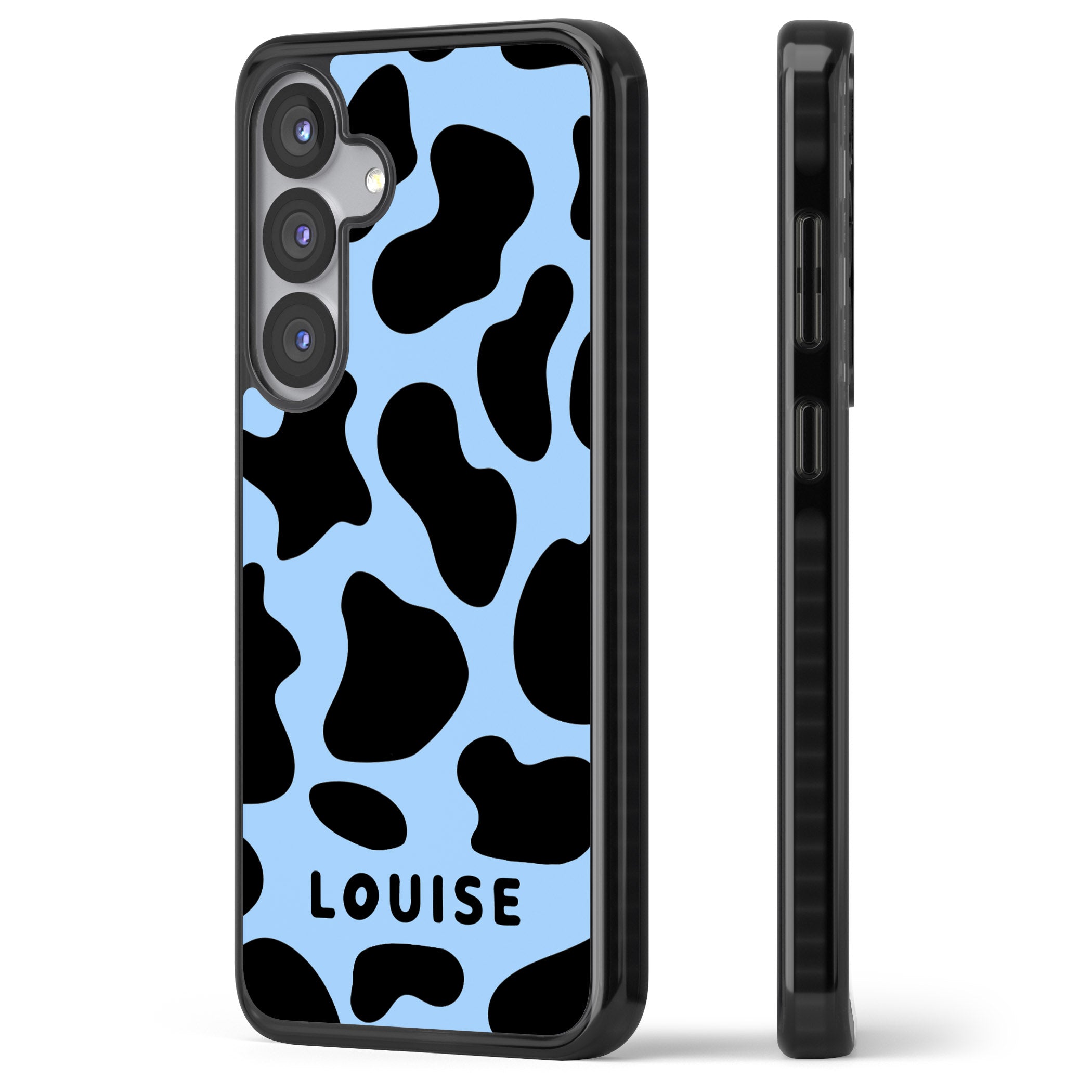 Personalised Blue And Black Cow Print