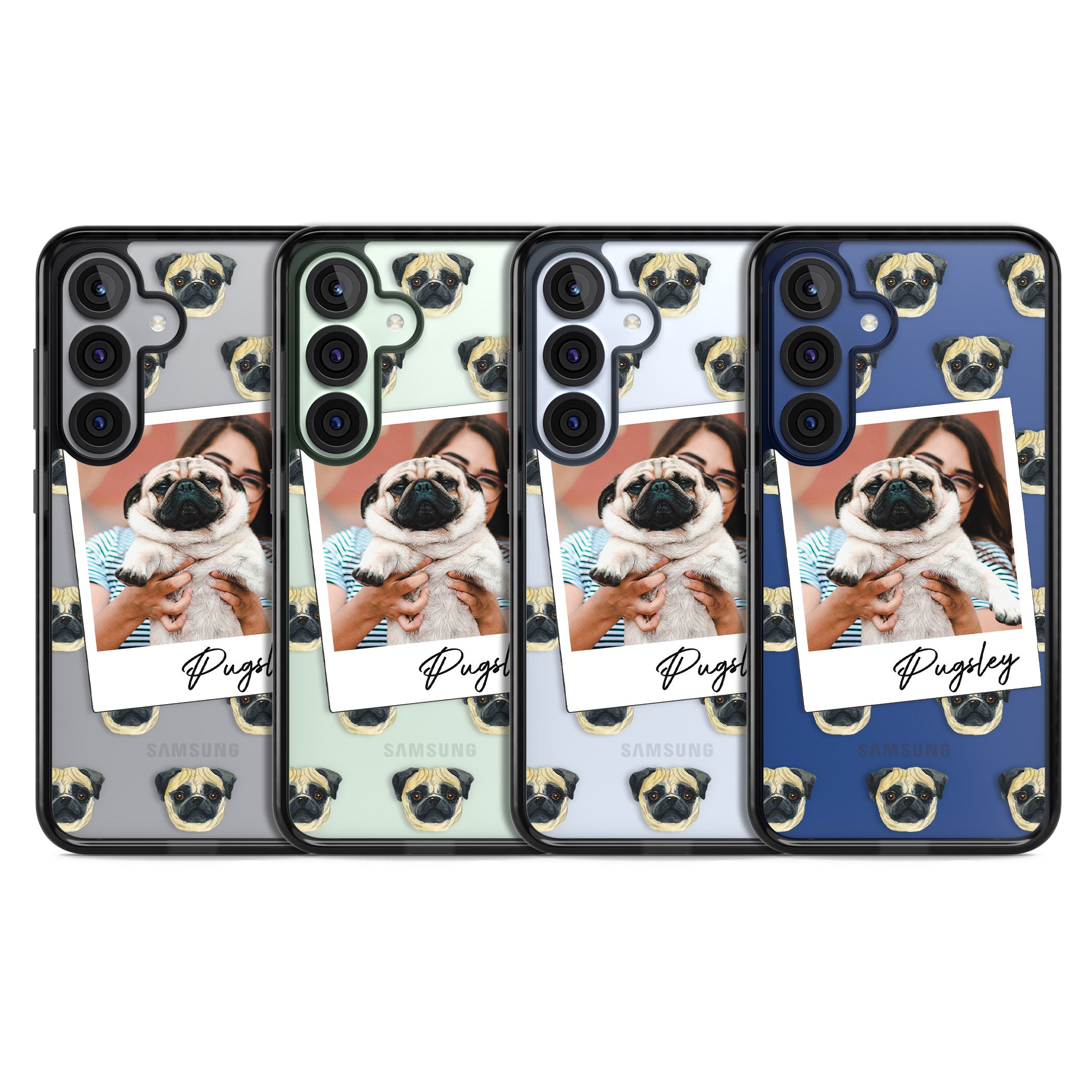 Personalised Pug Instant Camera Photo