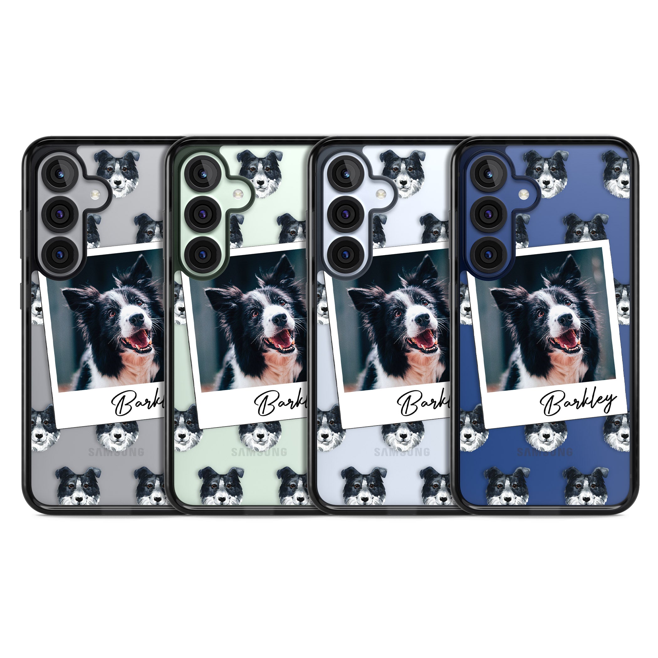 Personalised Border Collie Instant Camera Photo