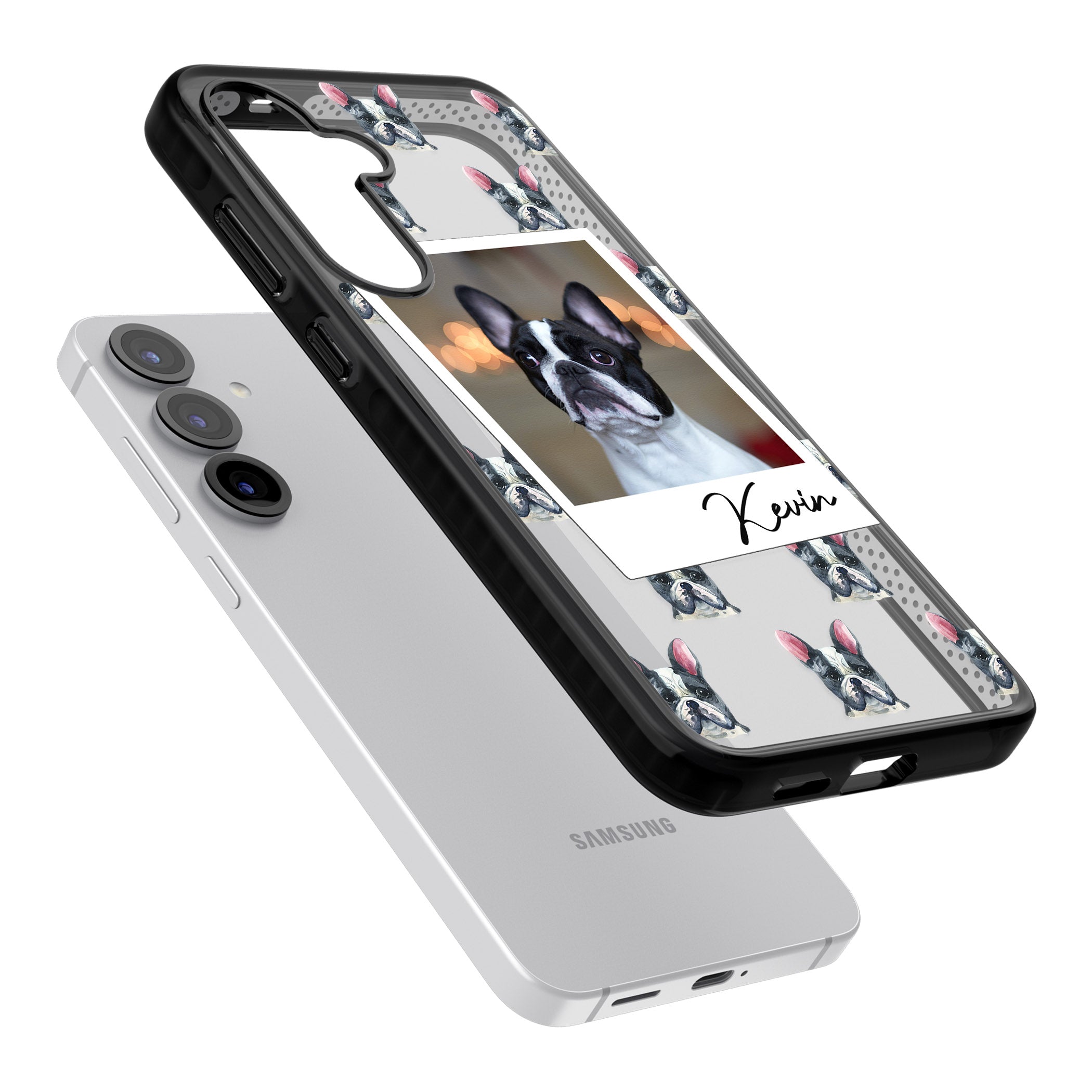 Personalised Black & White French Bulldog Instant Camera Photo