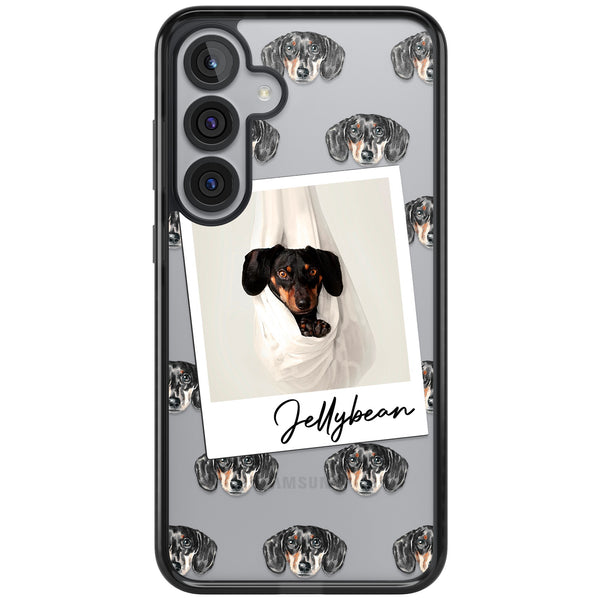 Personalised Black Dachshund Instant Camera Photo