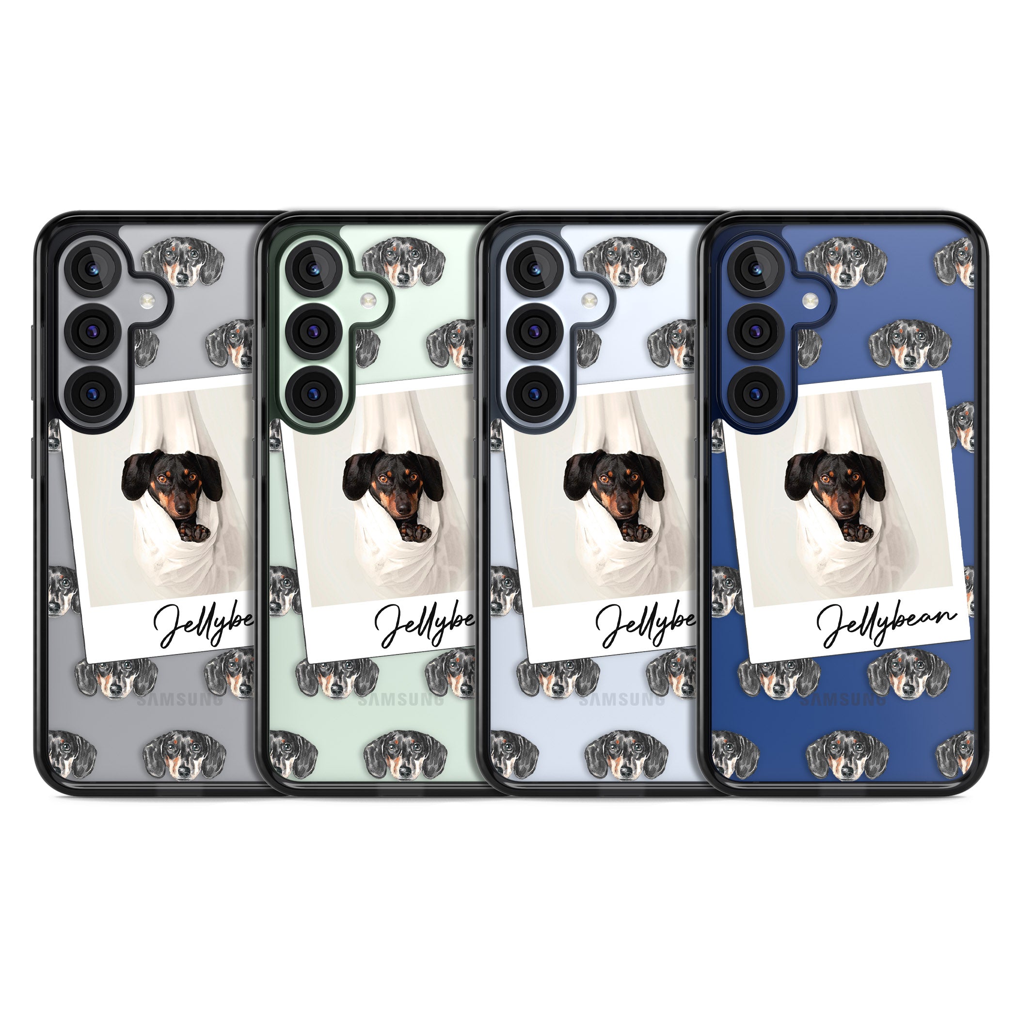 Personalised Black Dachshund Instant Camera Photo