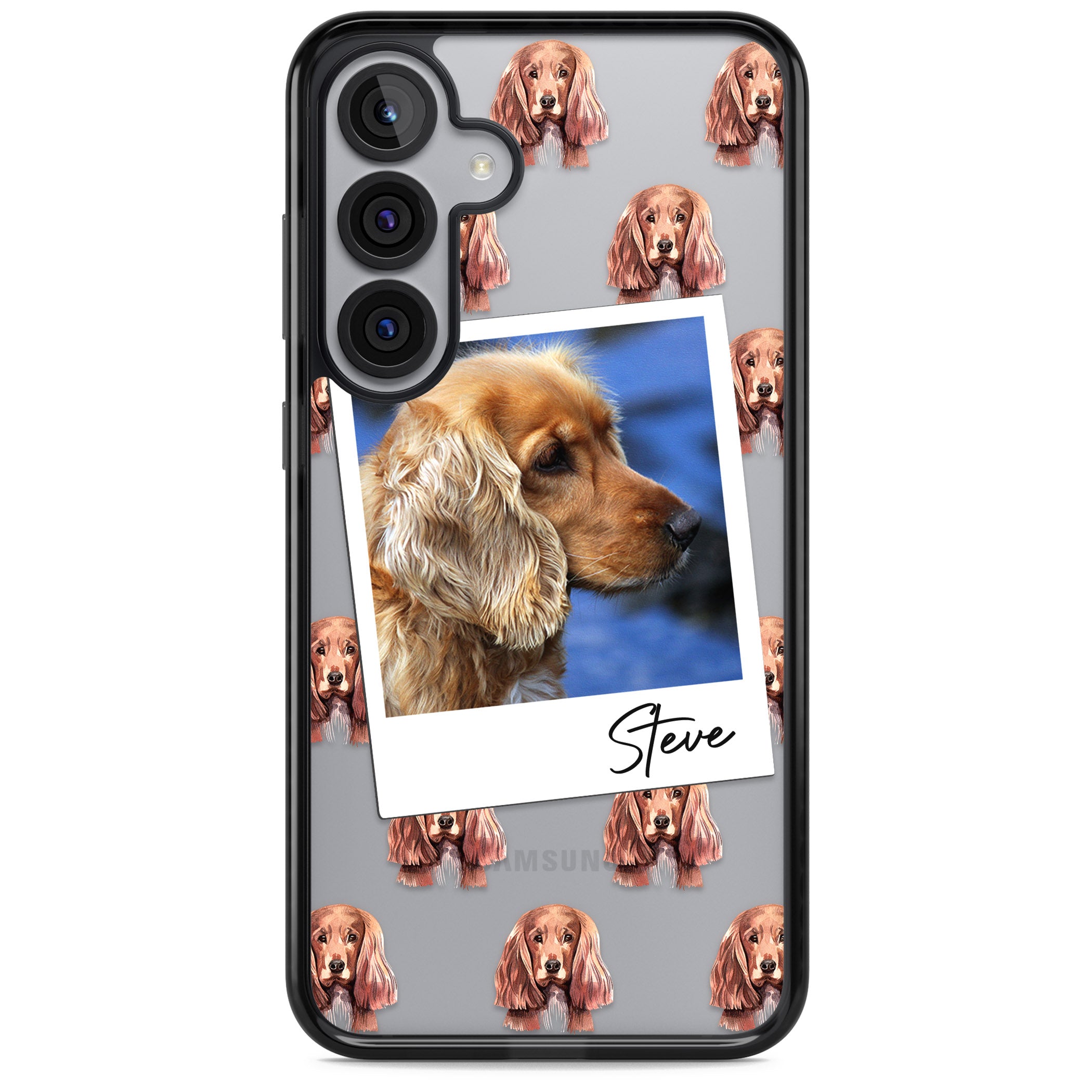 Personalised Cocker Spaniel Instant Camera Photo
