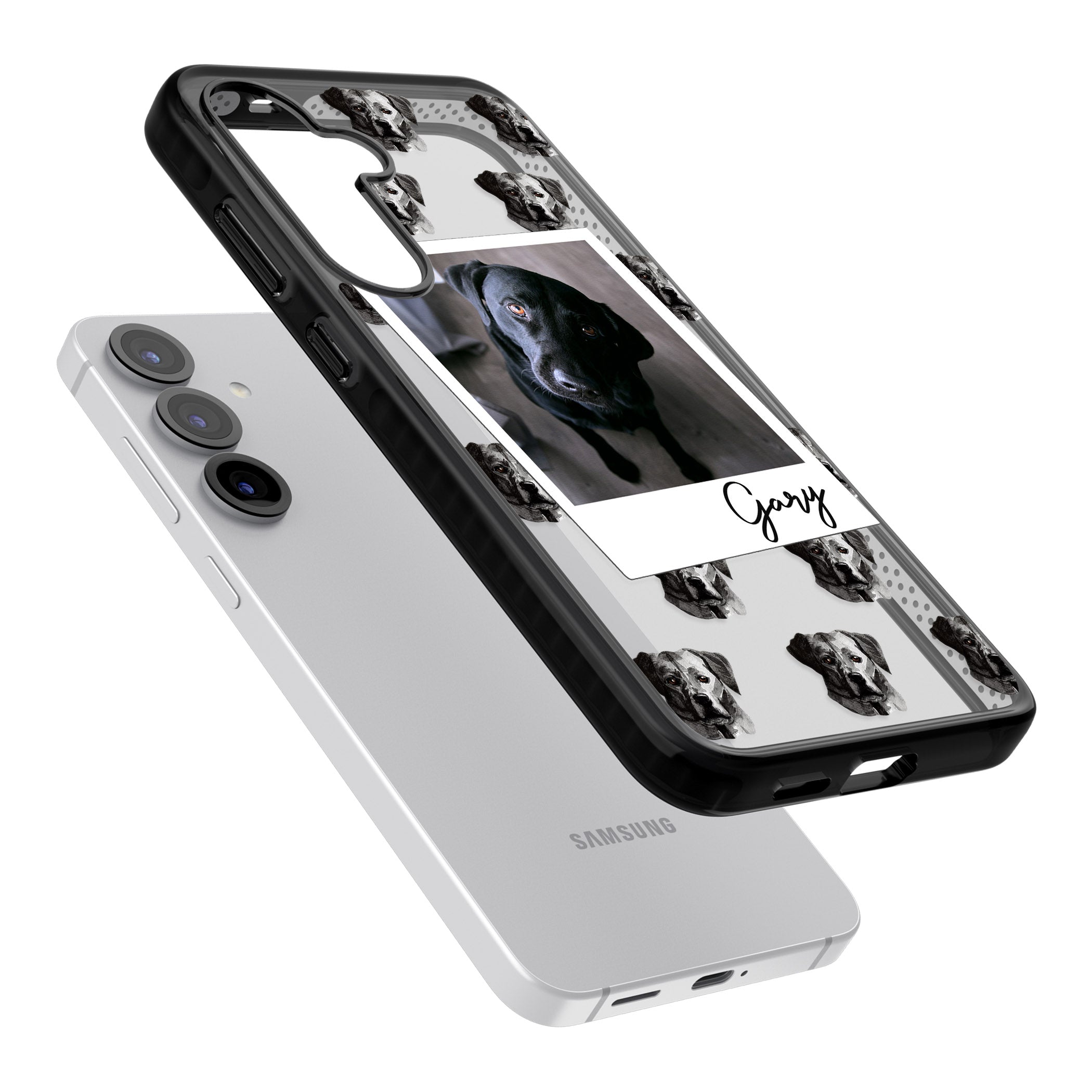 Personalised Black Labrador Instant Camera Photo