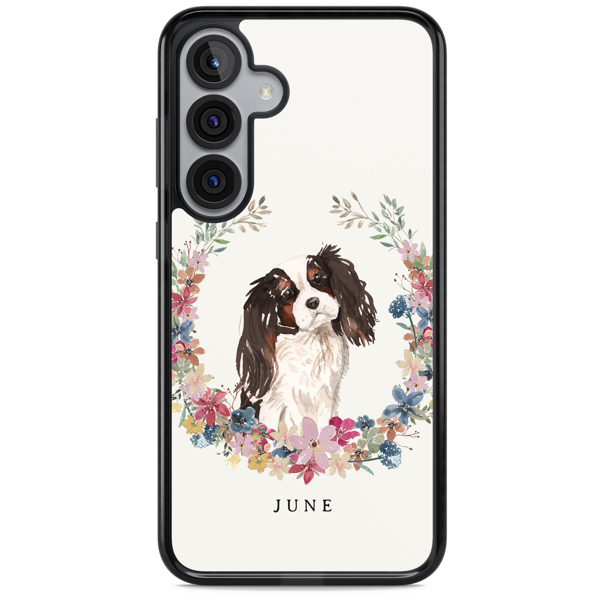 Personalised King Charles Floral Portrait