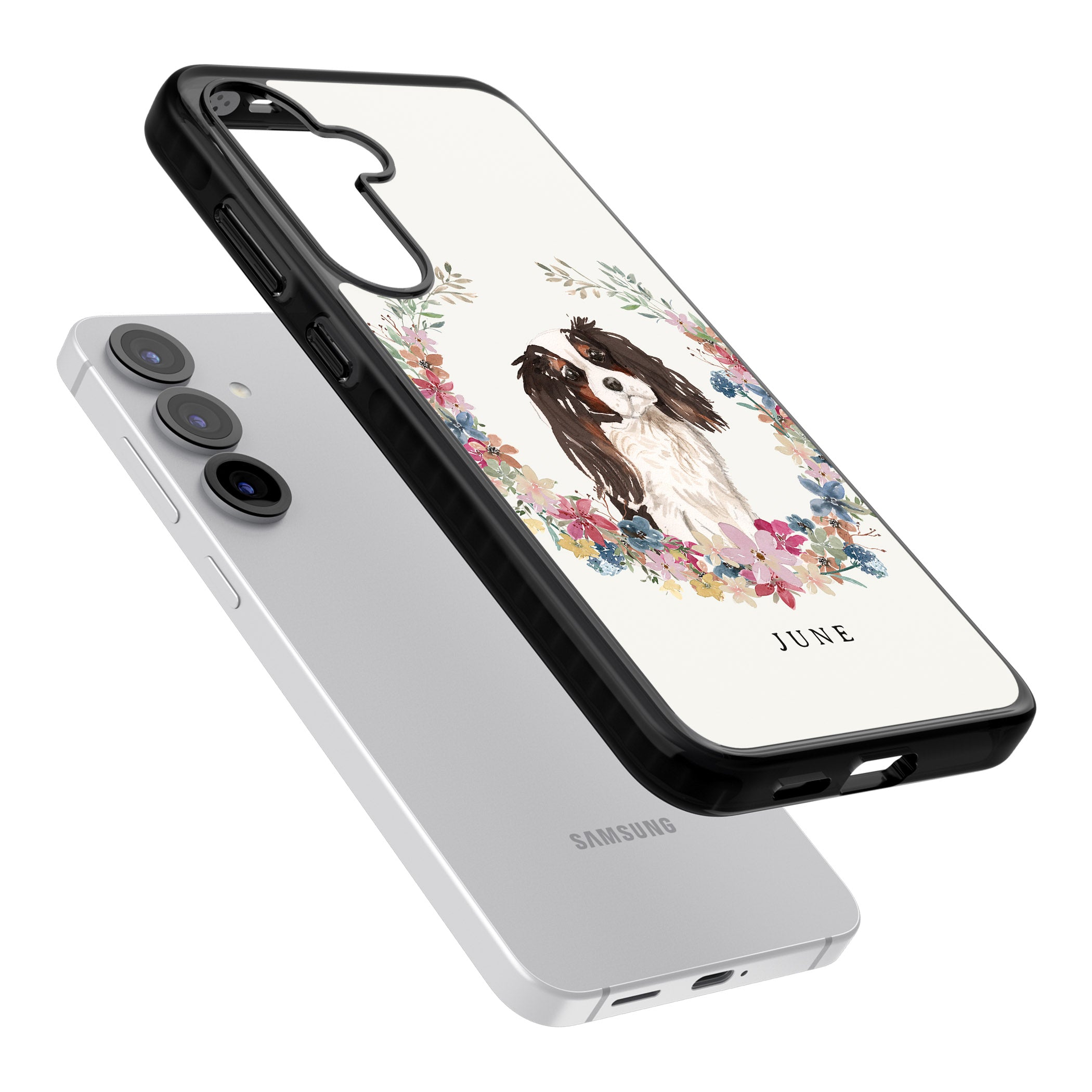 Personalised King Charles Floral Portrait