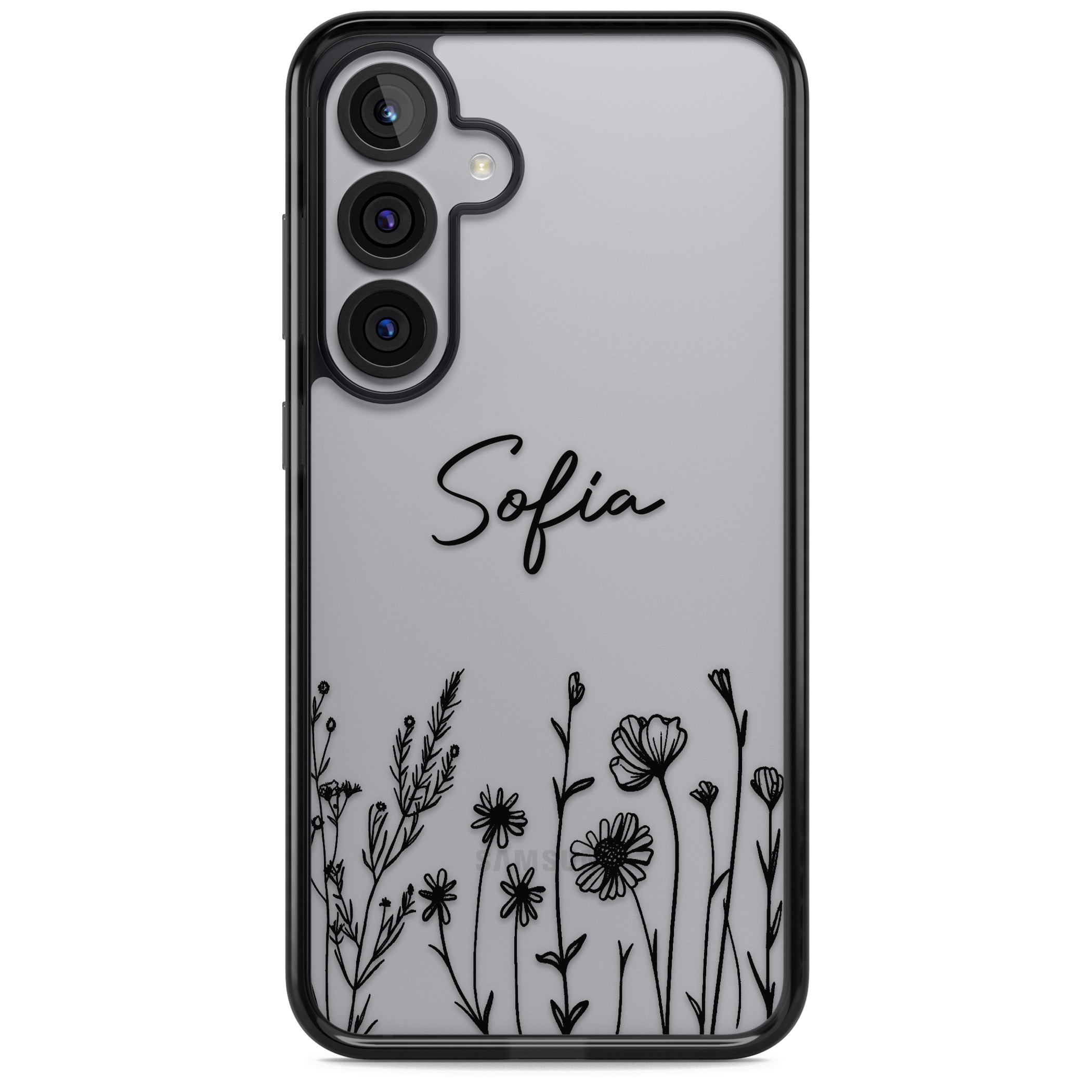 Personalised Black Wildflowers