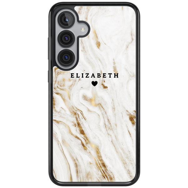 Personalised White Gilded Marble