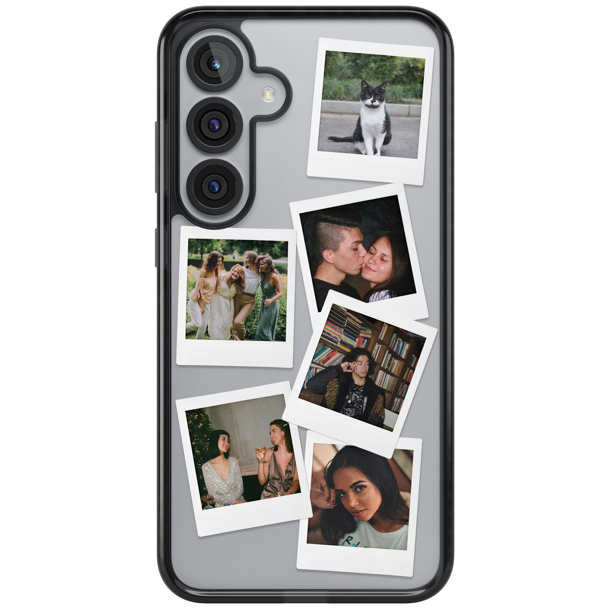 Personalised Classic Instant Photos Samsung S25 Plus / Samsung S26 / Samsung S26 Plus Impact Black Phone Case front