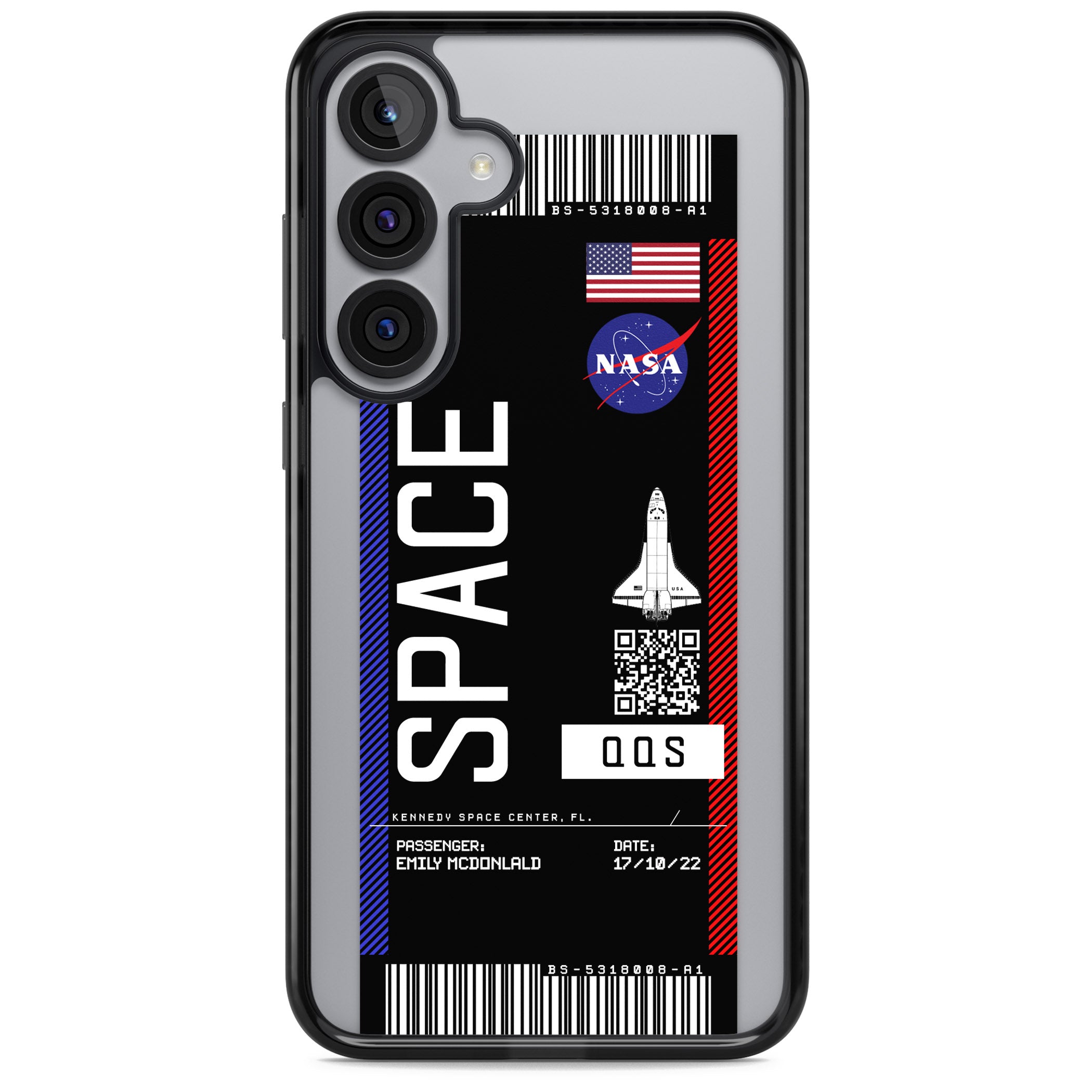 Personalised Nasa Boarding Pass (Dark)