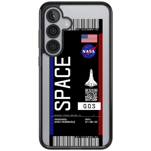 Personalised Nasa Boarding Pass (Dark)