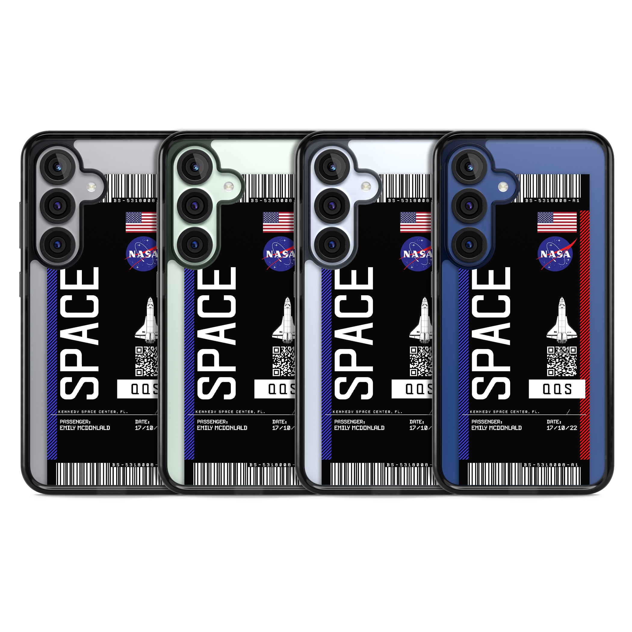 Personalised Nasa Boarding Pass (Dark)