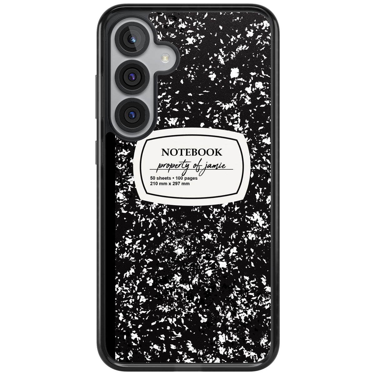 Personalised Classic Composition Samsung S25 Plus / Samsung S26 / Samsung S26 Plus Impact Black Phone Case front