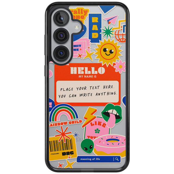 Personalised Retro Nametag Sticker