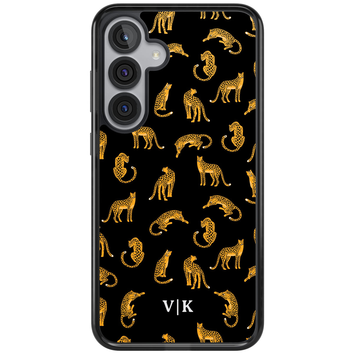 Personalised Safari Cheetahs Samsung S25 Plus / Samsung S26 / Samsung S26 Plus Impact Black Phone Case front