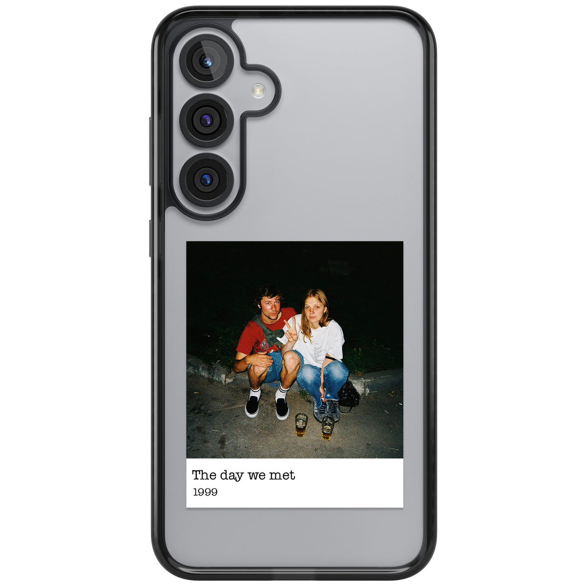 Personalised Photo Memory Samsung S25 Plus / Samsung S26 / Samsung S26 Plus Impact Black Phone Case front