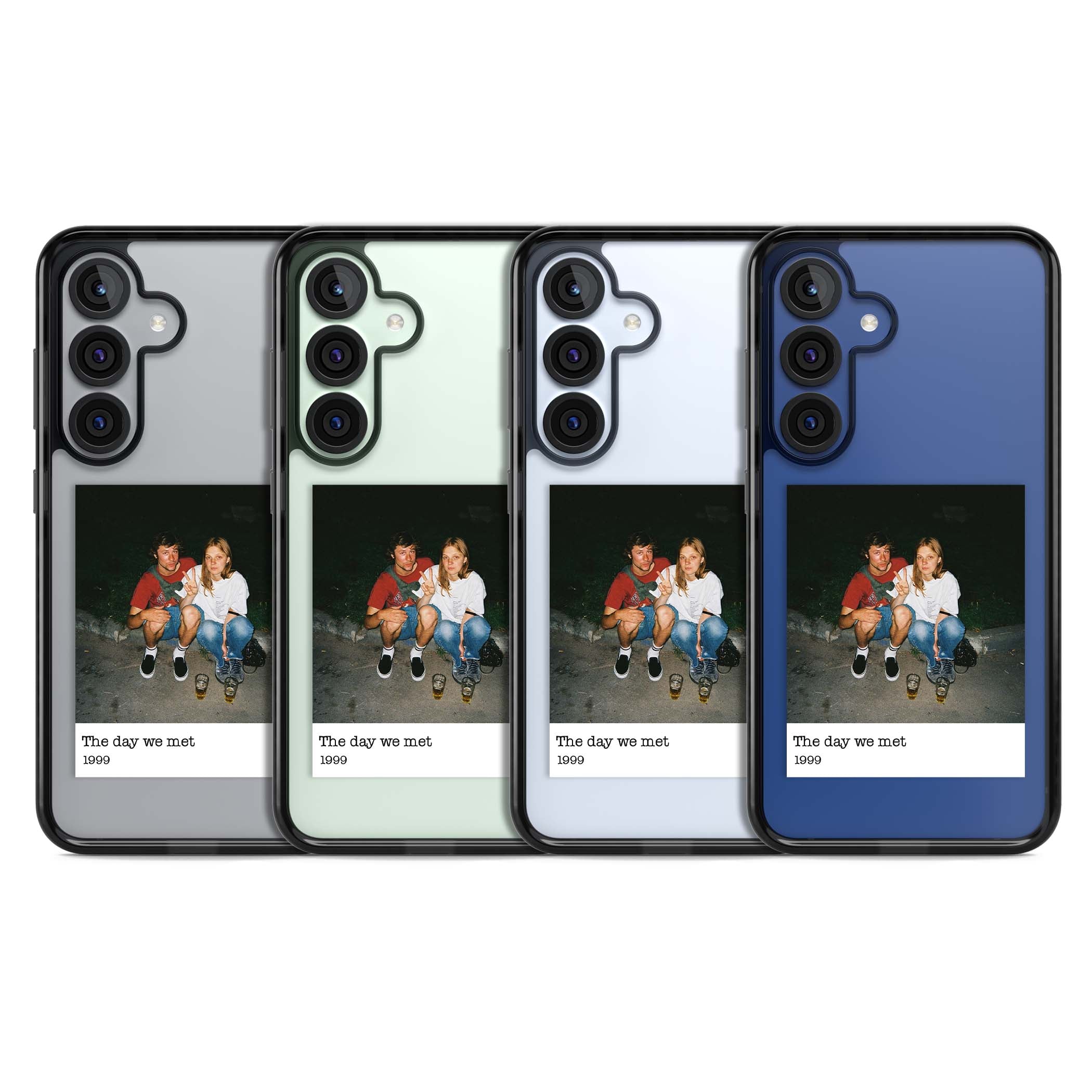 Photo Memory minimal iPhone case | Black Impact case for Samsung Galaxy S25, Samsung Galaxy S25 Plus