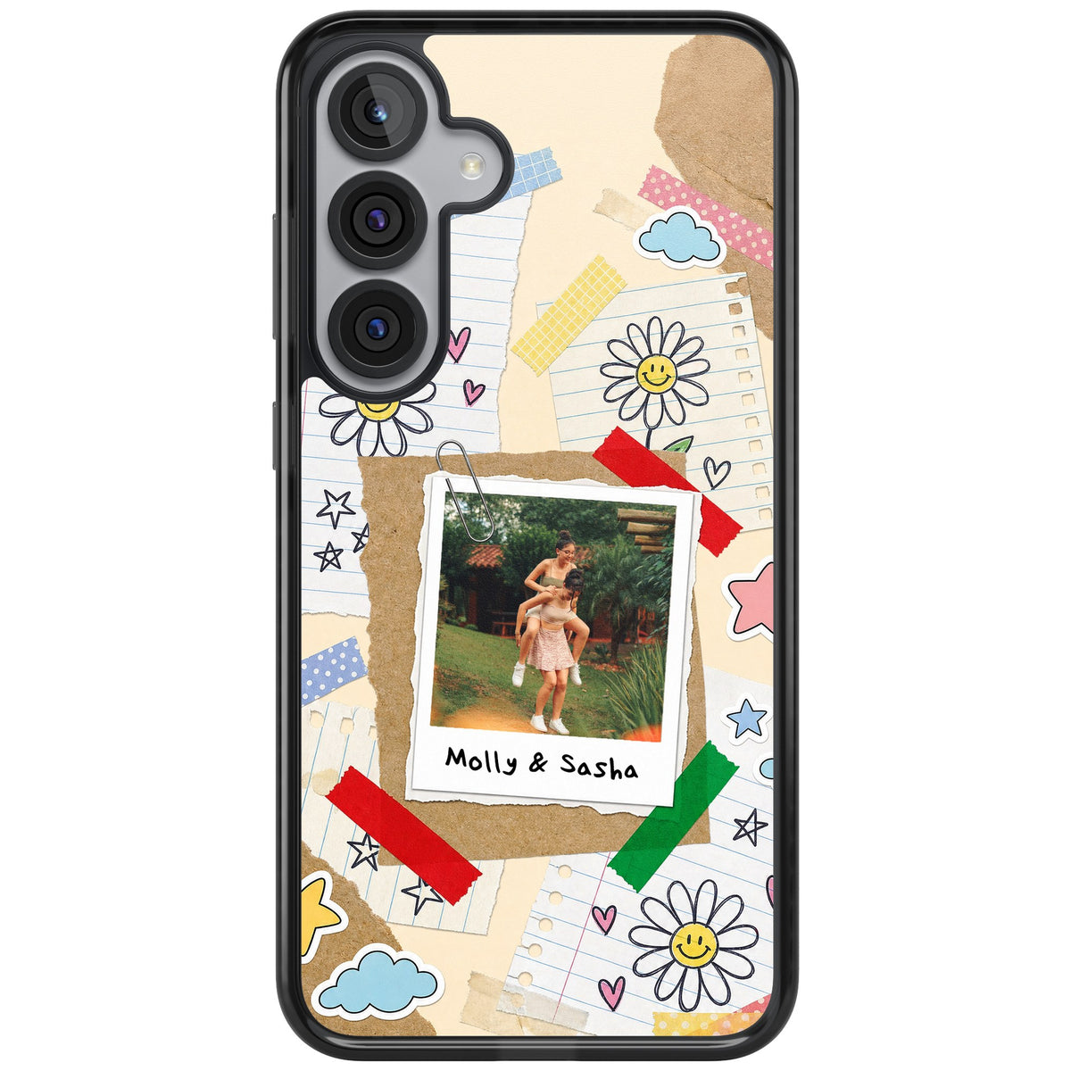 Personalised Scrapbook Photo Samsung S25 Plus / Samsung S26 / Samsung S26 Plus Impact Black Phone Case front