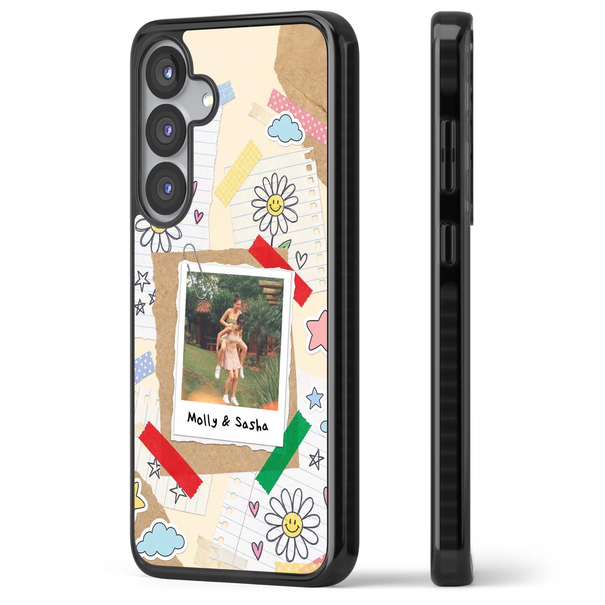 Scrapbook Photo coquette iPhone case | Black Impact case for Samsung Galaxy S25, Samsung Galaxy S25 Plus