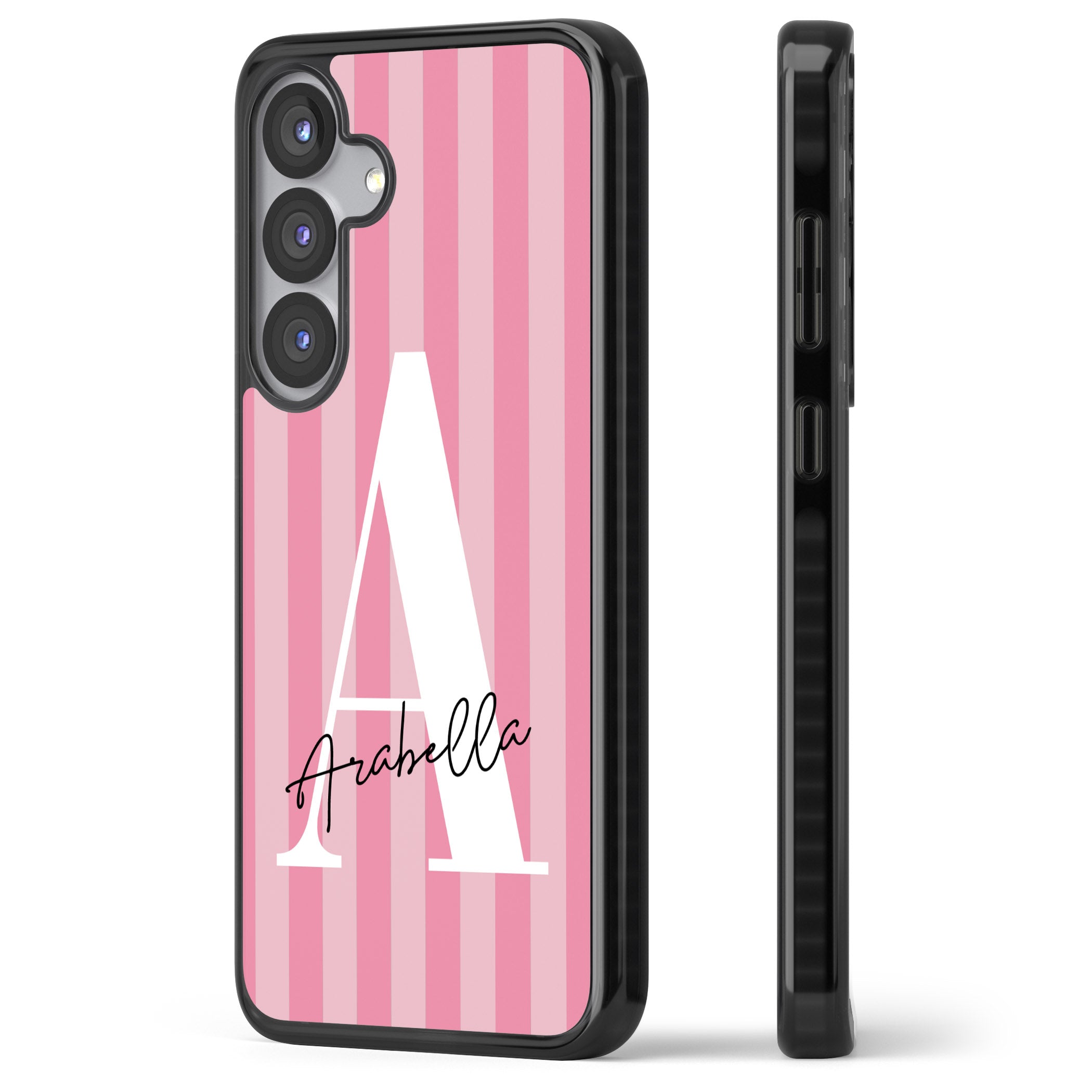 Personalised Pink Stripes Initial