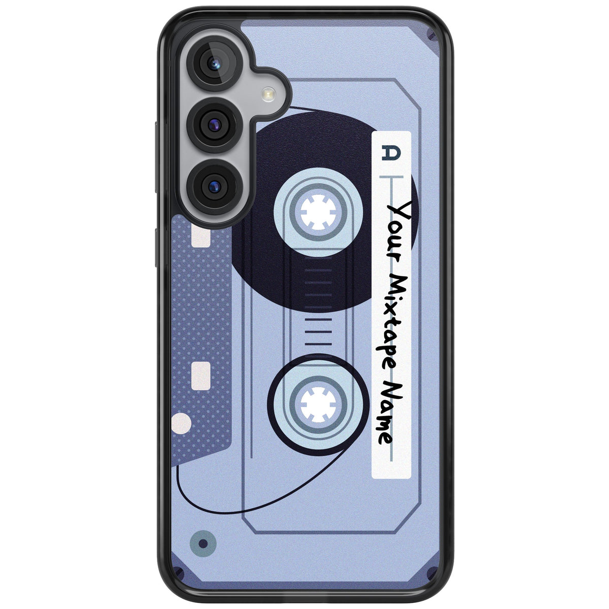 Personalised Retro Mixtape Industrial Samsung S25 Plus / Samsung S26 / Samsung S26 Plus Impact Black Phone Case front