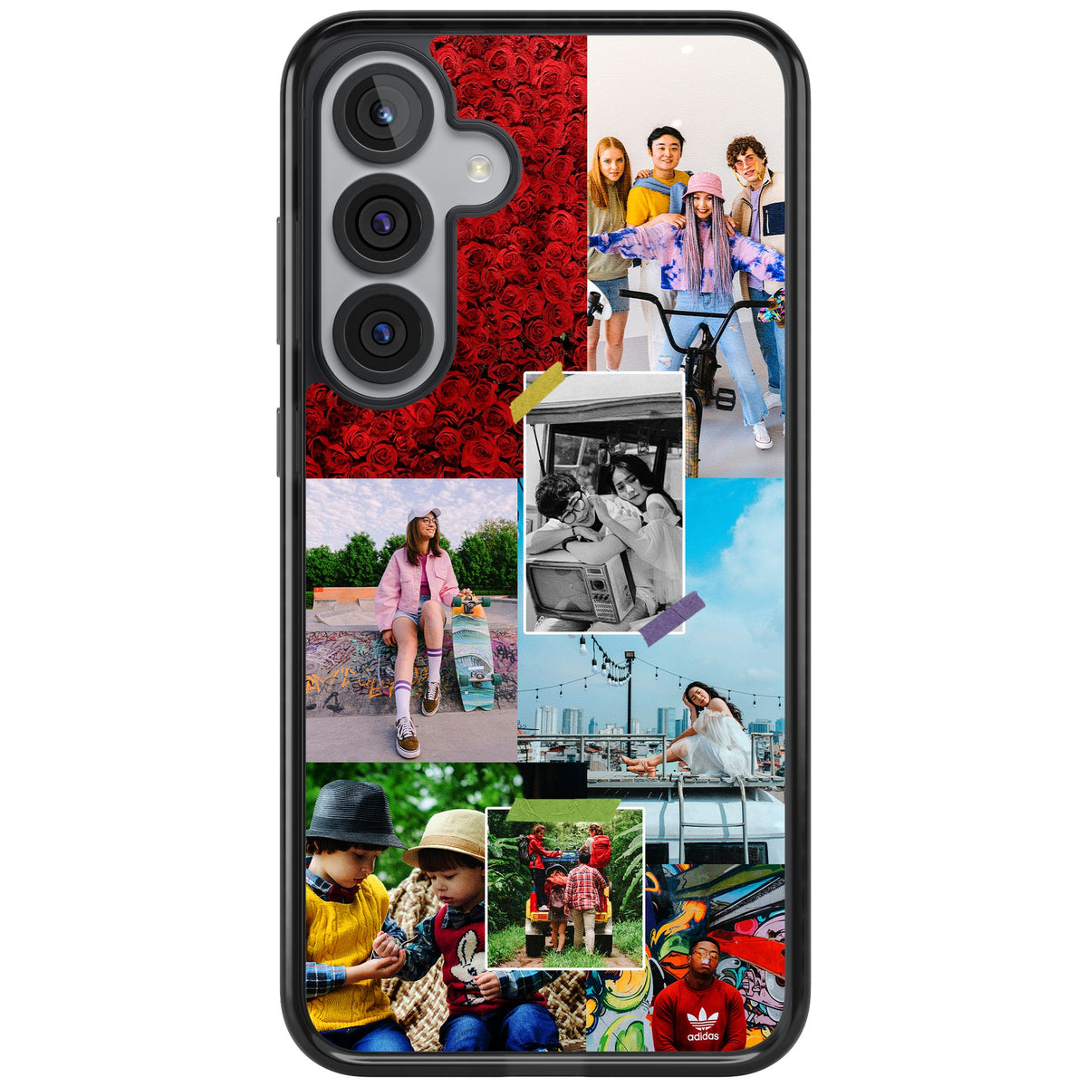 Personalised Photo Collage Samsung S25 Plus / Samsung S26 / Samsung S26 Plus Impact Black Phone Case front