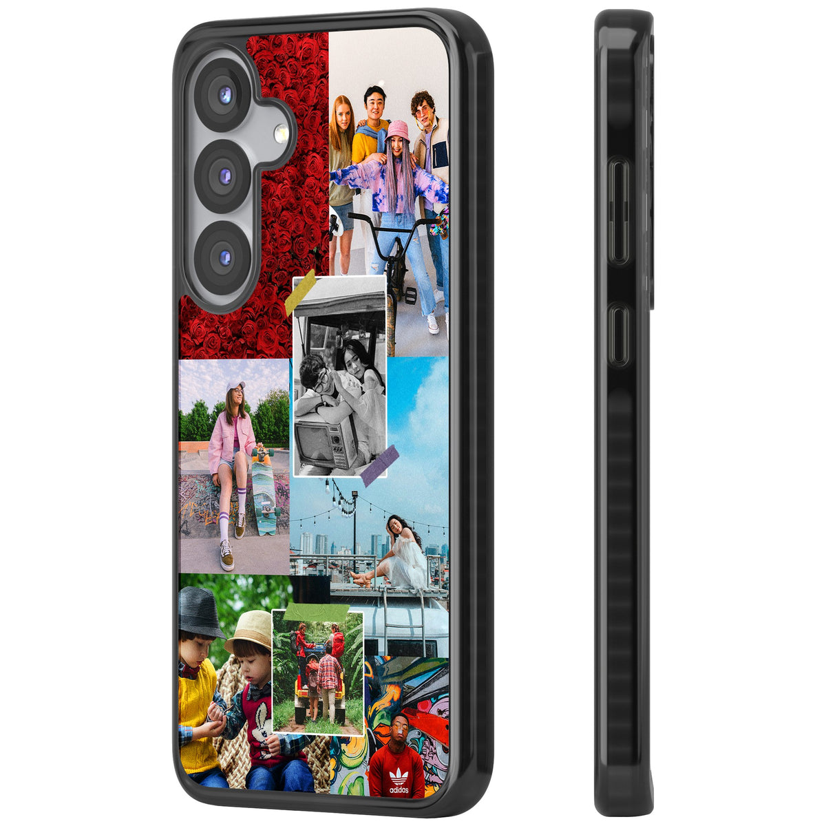 Personalised Photo Collage Samsung S25 / Samsung S25 Plus / Samsung S26 / Samsung S26 Plus Impact Black Phone Case side